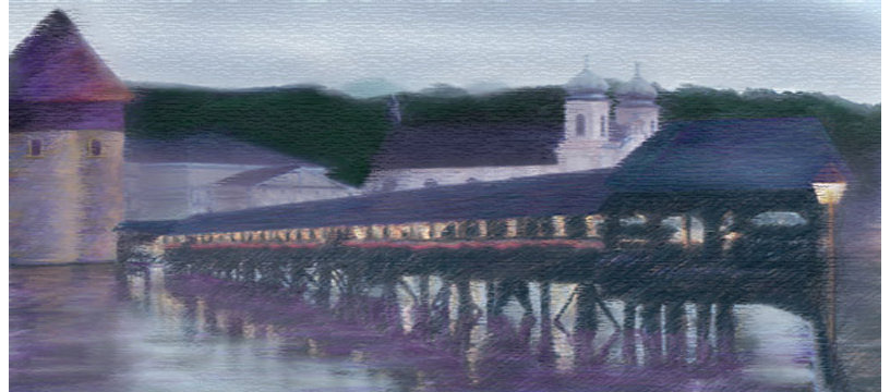 Luzern Brucke At Night